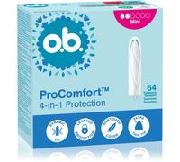 o.b. ProComfort Mini Tamponi 64 pz NUOVO, tampone facile da applicare e rimuovere, per sanguinamento debole e moderatamente intenso, interno in 100% materiali vegetali