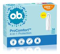 o.b. ProComfort Super Tamponi 54 pz NUOVO, tampone facile da applicare e rimuovere, per sanguinamento intenso, interno in 100% materiali vegetali