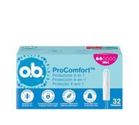 o.b. ProComfort Mini Assorbenti Interni 1 x 32 Tamponi | Tamponi interni per flusso più leggero, Protezione 4-in-1 dalle perdite, Senza profumo, Ginecologicamente testati
