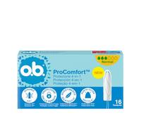 o.b. ProComfort Normal Assorbenti Interni 1 x 16 Tamponi | Tamponi interni per flusso da medio a intenso, Protezione 4-in-1 dalle perdite, Senza profumo, Ginecologicamente testati