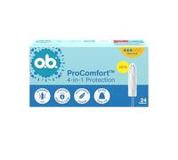 o.b. ProComfort Normal Tamponi 24 pz NOVITÀ, tampone facile da applicare e rimuovere, per sanguinamento medio o forte, interno in materiali vegetali al 100%