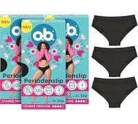 o.b. Slip periodico in Taglia XS/S, (3 Pezzi), Biancheria Intima Riutilizzabile per periodi Forti per Fino a 12 Ore di Protezione Contro Le perdite