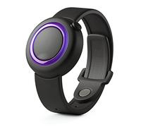 O-Band Braccialetto Disinfettante per le Mani | Dispenser di Gel Igienizzante in Silicone Ricaricabile | Prodotto nell'UE | 25-30 Usi per Ricarica (Lilac Syringa, Cinturino Nero)