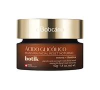 O Boticário Botik - Maschera facciale notturna reset acido glicolico, uniforme texture della pelle e ripristina la luminosità, 40 g