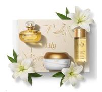 O Boticário Lily Coffret Set Regali Per Donna 3 Prodotti | Lily Crema Idratante Profumata 250 g, Profumo Eau de Parfum EDP 75 ml e Olio Corpo 150 ml