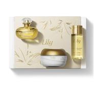 O Boticário Lily Coffret Set Regali Per Donna 3 Prodotti | Lily Crema Idratante Profumata 250 g, Profumo Eau de Parfum EDP 75 ml e Olio Corpo 150 ml