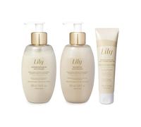 O Boticário Lily Set Regalo Cura dei Capelli con 3 Prodotti | Shampoo Satinato Profumato 250 ml, Balsamo 250 ml e Siero Leave-In 100 ml