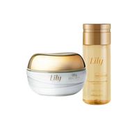 O Boticário Lily - Set regalo per la cura della pelle con 2 prodotti | Lily Crema corpo profumata satinata 250 g e olio per il corpo profumato Lily 150 ml