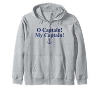 O Capitano! My Capitan! Walt Whitman Poem Ancora Felpa con Cappuccio