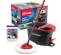 O-Cedar EasyWring System, mocio rotante rosso/grigio con 1 ricarica extra