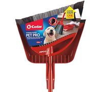 O-Cedar Scopa professionale per animali domestici, con paletta per rimuovere il 99% con una sola passata, rimuove 3 volte più peli di animali domestici, strumento di pulizia silenzioso per proprietari