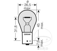 OSRAM PY21W 12V Lampadina Di Segnalazione BAU15s 7507ULT Lampada Per Auto