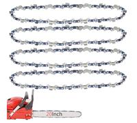 O-CONN Confezione da 4 catene per motosega da 50,8 cm, passo 0,325 cm, calibro 0,050", 80 maglie di trasmissione, adatte per Husqvarna 450 Rancher, 445(E), 450(E), 545 (MII) e 550XP (MII)