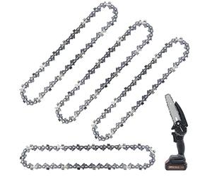 O-CONN Mini catena per motosega, guida di ricambio da 15,2 cm, per motosega portatile portatile a batteria elettrica senza fili da 6 pollici (4 pezzi)
