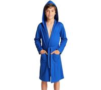 o-day Accappatoio Bambino Microfibra Leggero e Pratico con Cappuccio Tasche e Cintura 4-14 Anni (IT, Età, 14 anni, 16 anni, Regular, Blue Royal)