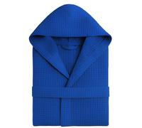 o-day Accappatoio Nido D'Ape Donna e Accappatoio Nido D'Ape Uomo in Cotone con Cappuccio Tasche e Cintura, Leggero e da Viaggio S-XXXL (IT, Testo, XXL, 3XL, Regular, Regular, Blu Royal)