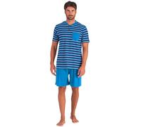o-day DeFonseca Pigiama Estivo Uomo Corto in Cotone 100% Leggero Completo di Maglia e Pantaloncino Regular Fit M-XXL