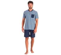 o-day DeFonseca Pigiama Estivo Uomo Corto in Cotone 100% Leggero Completo di Maglia e Pantaloncino Regular Fit M-XXL