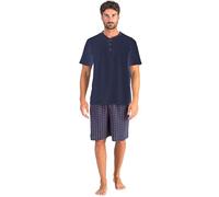 o-day DeFonseca Pigiama Estivo Uomo Corto in Cotone 100% Leggero Completo di Maglia e Pantaloncino Regular Fit M-XXL