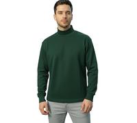 o-day Maglia Lupetto Uomo a Collo Alto in Caldo Cotone 100% - Maglia Dolcevita Uomo vestibilità Comoda e Morbida - Taglie M-XXL (IT, Testo, L, Regular, Regular, Verde Militare)