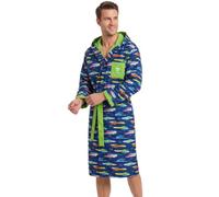 o-day Pierre Cardin Accappatoio Uomo Microfibra Leggero Salvaspazio con Manica a Risvolto Cappuccio e Cintura M-XXL (IT, Testo, XXL, Regular, Regular, Cocktail)