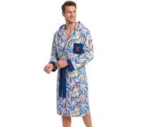 o-day Pierre Cardin Accappatoio Uomo Microfibra Leggero Salvaspazio con Manica a Risvolto Cappuccio e Cintura M-XXL (IT, Testo, XXL, Regular, Regular, Drink)