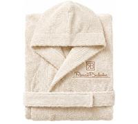 o-day Renato Balestra Accappatoio Uomo Spugna con Cappuccio Tasche e Cintura Morbido Accappatoio Donna Spugna in Cotone M-XXL (IT, Testo, XXL, Regular, Regular, Panna)