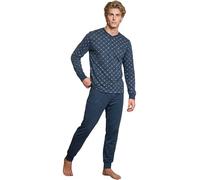 o-day Vanue Pigiama Uomo Cotone Leggero Lungo Primaverile M-XXL (IT, Testo, XXL, Regular, Regular, Modello 2)