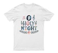 O Holy Night Christmas T-Shirt Unisex Regalo Retrò Divertente Donna Vintage...