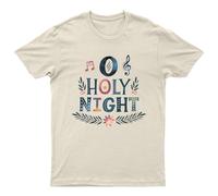 O Holy Night Christmas T-Shirt Unisex Regalo Retrò Divertente Donna Vintage...