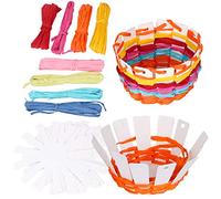 O-Kinee Cesto Pasquale, 8 Pezzi Kit Cestini per di Pasqua, Intreccio di Cesti Fai-da-te, Creativi Art Craft Set, Creazioni Pasquali per Bambini, Regalo per la Decorazione Pasquale