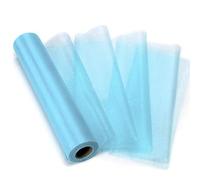 O-Kinee Nastro di Organza in Rotolo, Organza Decorativo Bobina, Rotolo di Stoffa di Tulle, Nastro Tulle per Matrimoni, Natale, Feste e Decorazioni (Cielo Blu)