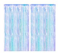 O-Kinee Tende Metalliche Tinsel,2 Pezzi Colorato Tende di Tinsel，Tende in Lamina Frange Scintillante Shimmer per Compleanno Festa di Nozze Halloween Decorazioni Photo Booth Decorazioni (1m*2m)-3