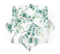O-Kinee Tovaglioli di Carta Eucalipto, 80 Pezzi Tovaglioli Verdi, 33 x 33 cm, 2 Strati, Verde Salvia, per Matrimoni, Battesimo, Compleanni, Feste