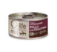O-life Dog Adult Sfilaccetti 85 gr - Pollo e fegatini - Cibo Umido per Cani - 1° ORDINE? scegli lo sconto BZR5 / BZR20 + 200 punti fedeltà