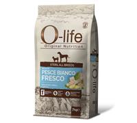 O-life Dog Sterilised All Breeds Grain Free Pesce bianco con patate - 7 Kg - 1° ORDINE? scegli lo sconto BZR5 / BZR20 + 200 punti fedeltà