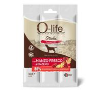 O-life Sticks Grain Free Snack per cani 3x10 gr Manzo e zenzero - 1° ORDINE? scegli lo sconto BZR5 / BZR20 + 200 punti fedeltà