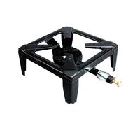 O.M.A.C. Fornello Mini Drago 30x30cm, bruciatore in ghisa, nero 1 fuoco