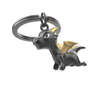 O meta[l]morphose METALMORPHOSE - Portachiavi con drago, portachiavi fantastico, regalo per uomo e donna, Nero, taglia unica