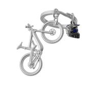 O meta[l]morphose METALMORPHOSE - Portachiavi per mountain bike da discesa, regalo originale per uomo e donna, multicolore, taglia unica