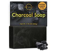 O Naturals Sapone al Carbone Attivo per Uomo e per Donna - Sapone Detossinante con Burro di Karité e Olio Essenziale di Menta Piperita