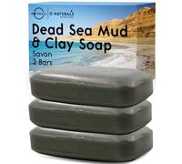 O Naturals Sapone Solido Sapone Nero - Sali Del Mar Morto e Argilla Bio Naturale Sapone Viso e Saponetta Mani Sapone Solido Corpo Detergente Viso Solido Anti Acne Eczema Saponette Naturali