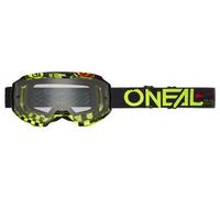 O'NEAL | Gafa Bicicleta y Motocross | MX MTB DH FR | Lente resistente agli arañazos con revestimiento antivaho, 100% protezione UV | Gafa B-10 Attack V.24 | Unisex | Negro Amarillo Neón | Una talla