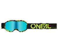 Oneal B-10 Attack Occhiali da motocross per bambini, nero-giallo