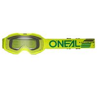 Oneal B-10 Solid Clear Occhiali da motocross per bambini, giallo