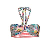 O' Neill - Reversibile Bandeau Top Beachwear Bikini, Donna, Reversible Bandeau Top, Black Graphic Small W/Pink, 38