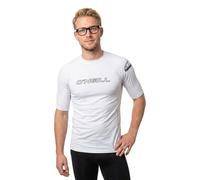 ONeill Wetsuits - Maglia da Muta da Uomo Basic Skins Crew Rash Vest, a Maniche Corte, Uomo, Basic Skins S/S Crew, Bianco, XS
