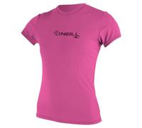 O' Neill Wetsuits Women' s Basic Skins UPF 50 + Sun Manica Corta, Donna, 3547-Fox Pink-Small, Fox Pink, S