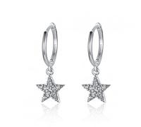 O orecchini cerchio di telaio a forma di stella per le donne regalo di gioielli di compleanno