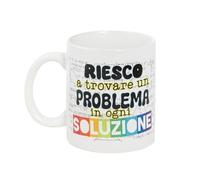 O.P.S. - Tazza In Cercamica Personalizzata, Con Frasi Divertenti e Dal Design Accattivante, Adatta Per Forno, Microonde, Lavastoviglie, Capacità 350ml, Formato cm 10hx8x8 - Problema